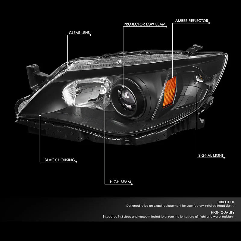 Factory Style Projector Headlights 08-11 Subaru Impreza