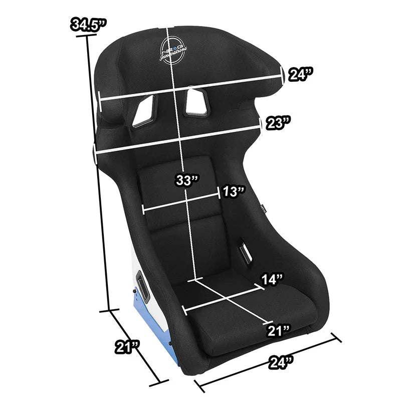 Microfiber Fiberglass Fixed Back Bucket Racing Seat w/Bracket Universal