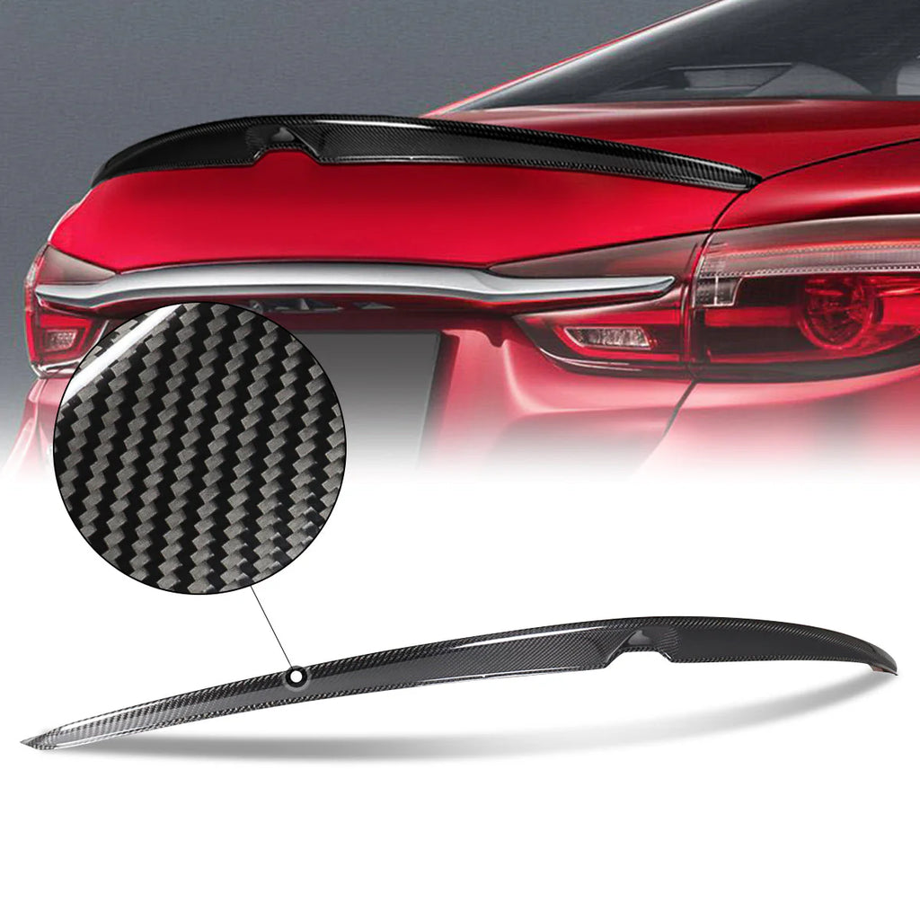 V-Style Carbon Fiber Rear Trunk Lid Spoiler 19-21 Mazda 6 Sedan