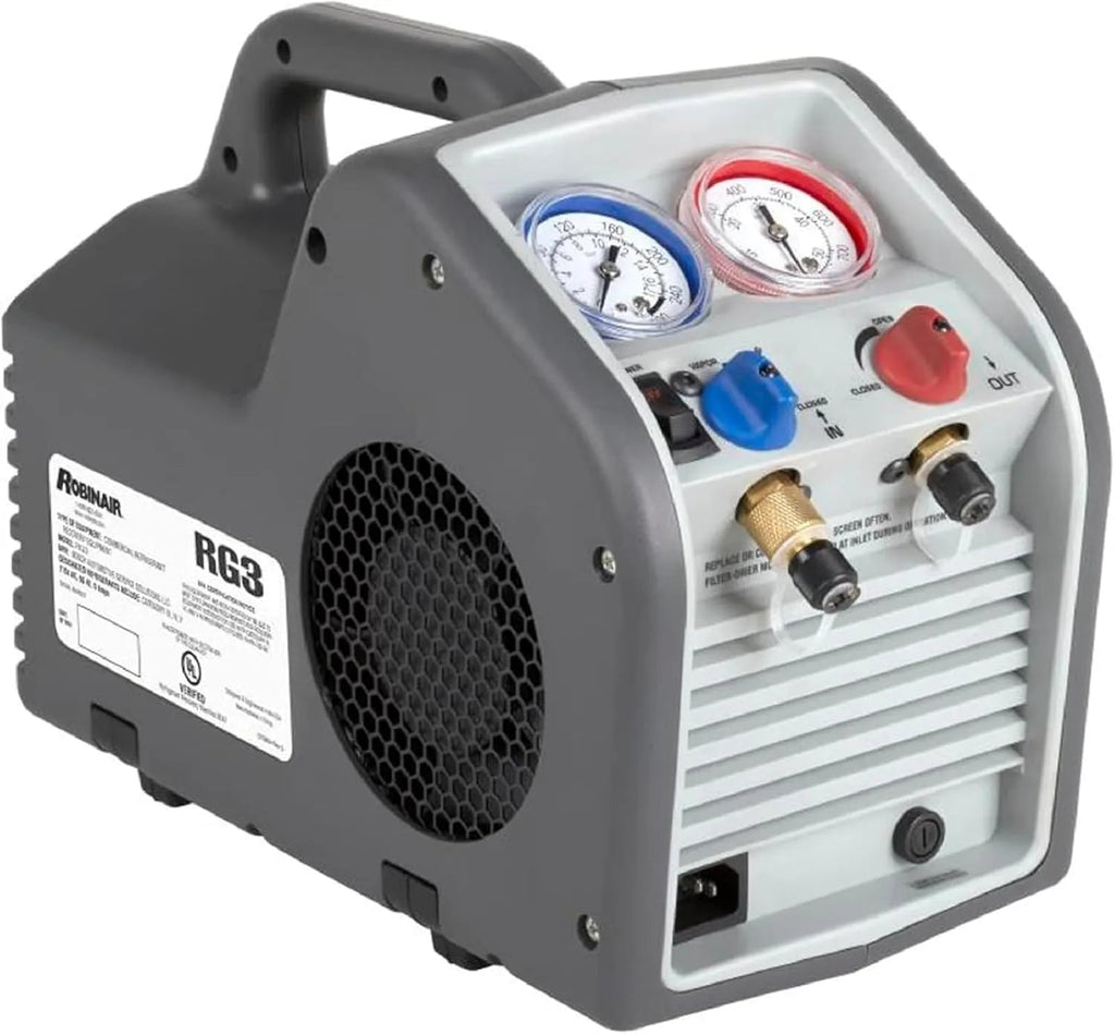 2026 (Portable Refrigerant Recovery Machine – 115V, 60Hz, for Both Liquid and Vapor Refrigerant, White-Robinair