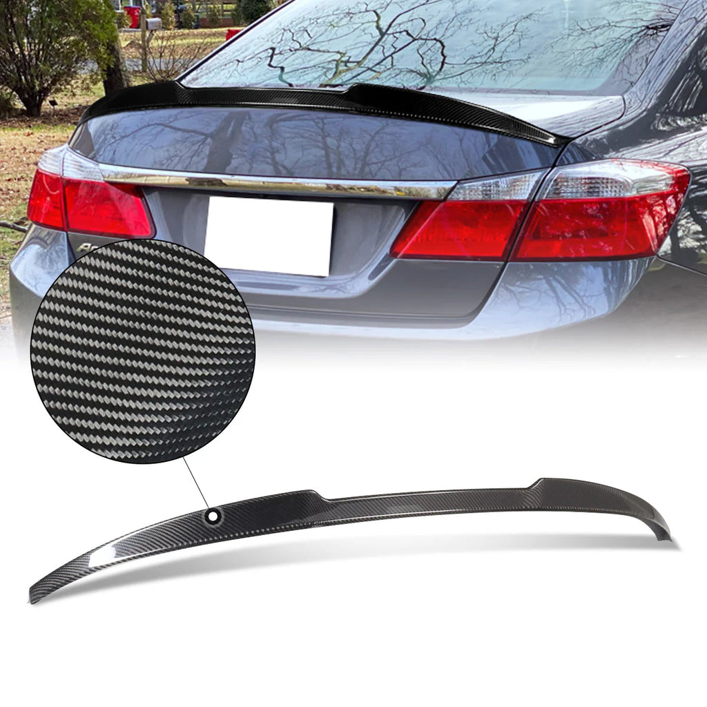 V-Style Carbon Fiber Rear Trunk Lid Spoiler 13-17 Honda Accord Sedan
