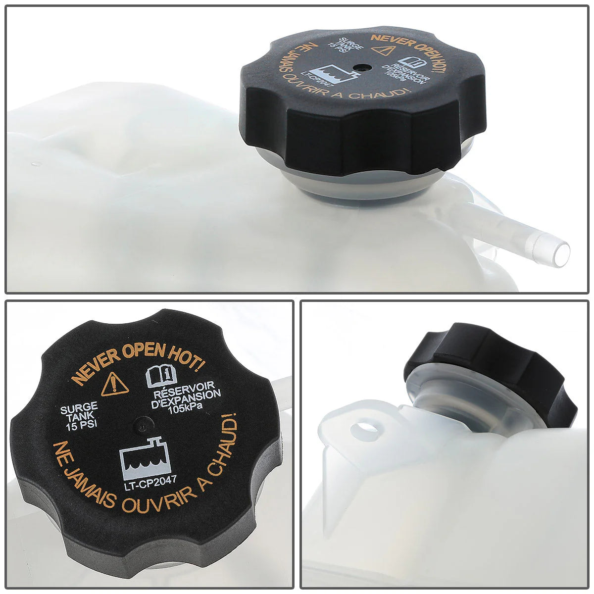 07-12 Chevy Malibu Pontiac G6 Saturn Aura Coolant Overflow Reservoir w/ Cap