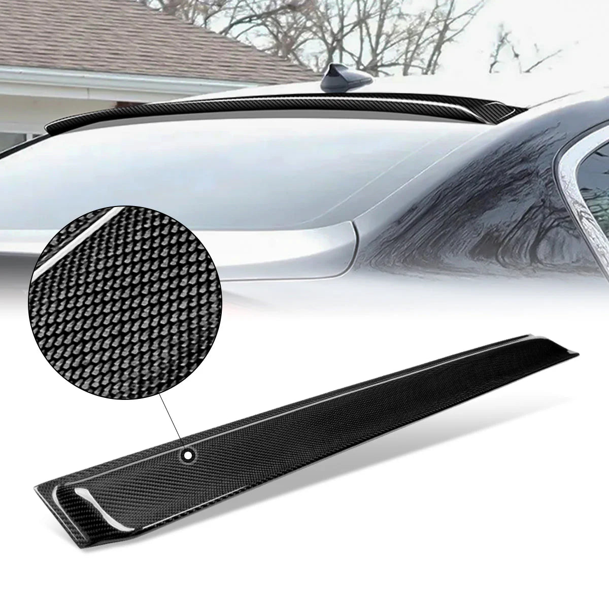07-15 Infiniti G25 / G35 / G37 / Q40 Sedan Rear Window Roof Spoiler - Carbon Fiber
