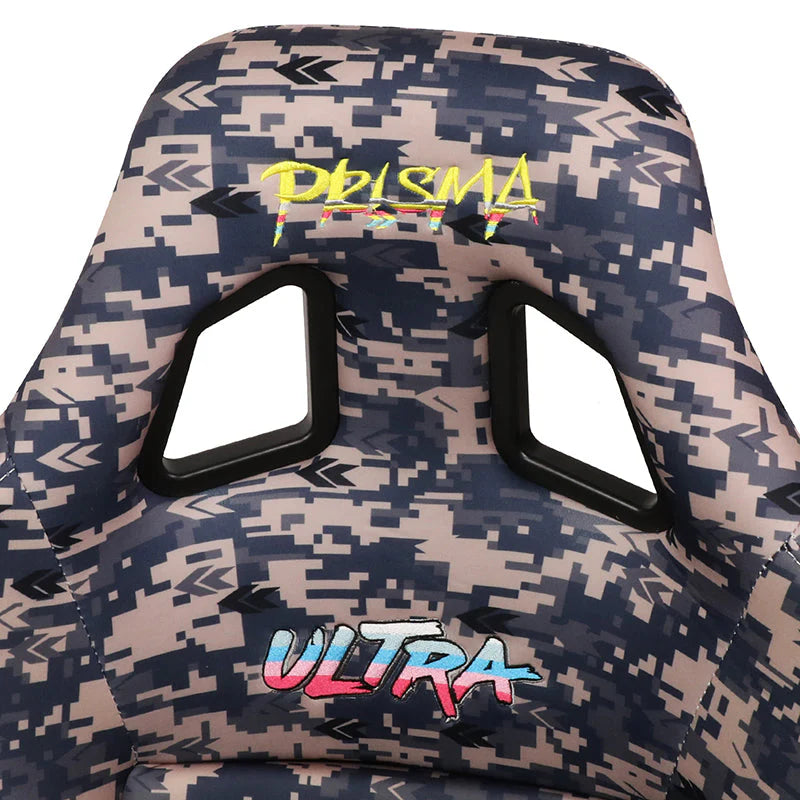 Grey Camo Fiberglass Vegan Satin Bucket Racing Seat Universal