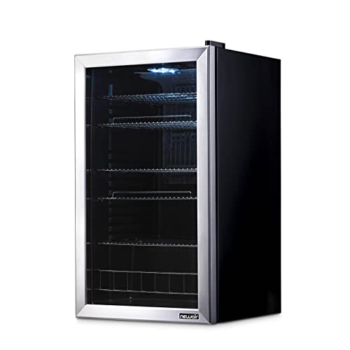 2026 NewAir Beverage Refrigerator Cooler | 126 Cans Free Standing with Right Hinge Glass Door