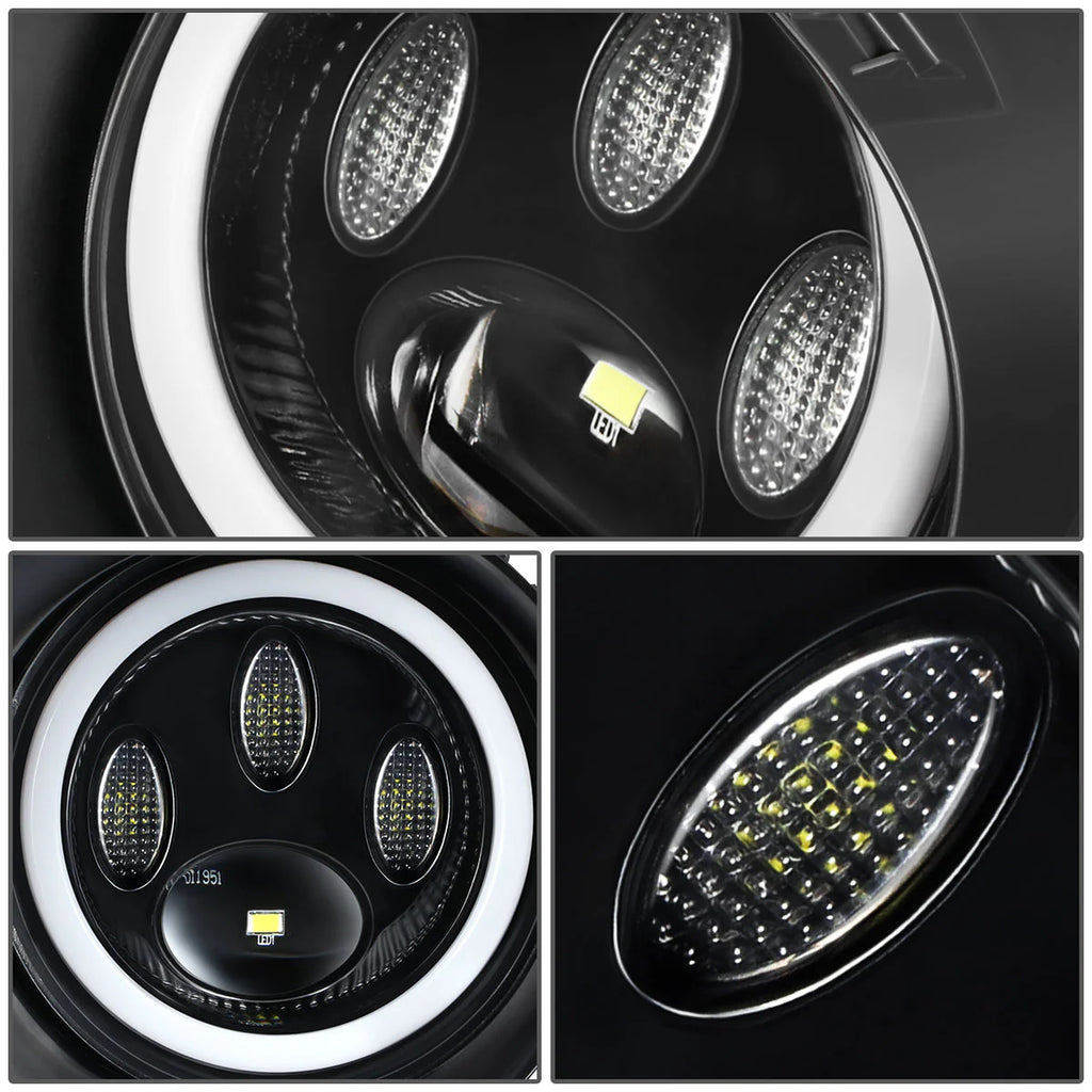 LED Halo Projector Fog Lights w/ Switch Bezels 07-13 Toyota Tundra , 05-11 Tacoma