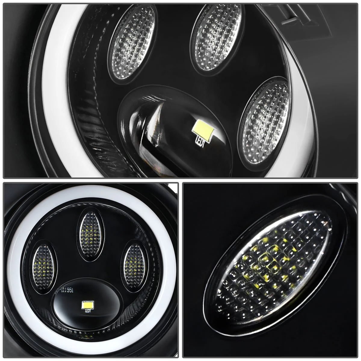 LED Halo Projector Fog Lights w/ Switch Bezels 07-13 Toyota Tundra , 05-11 Tacoma