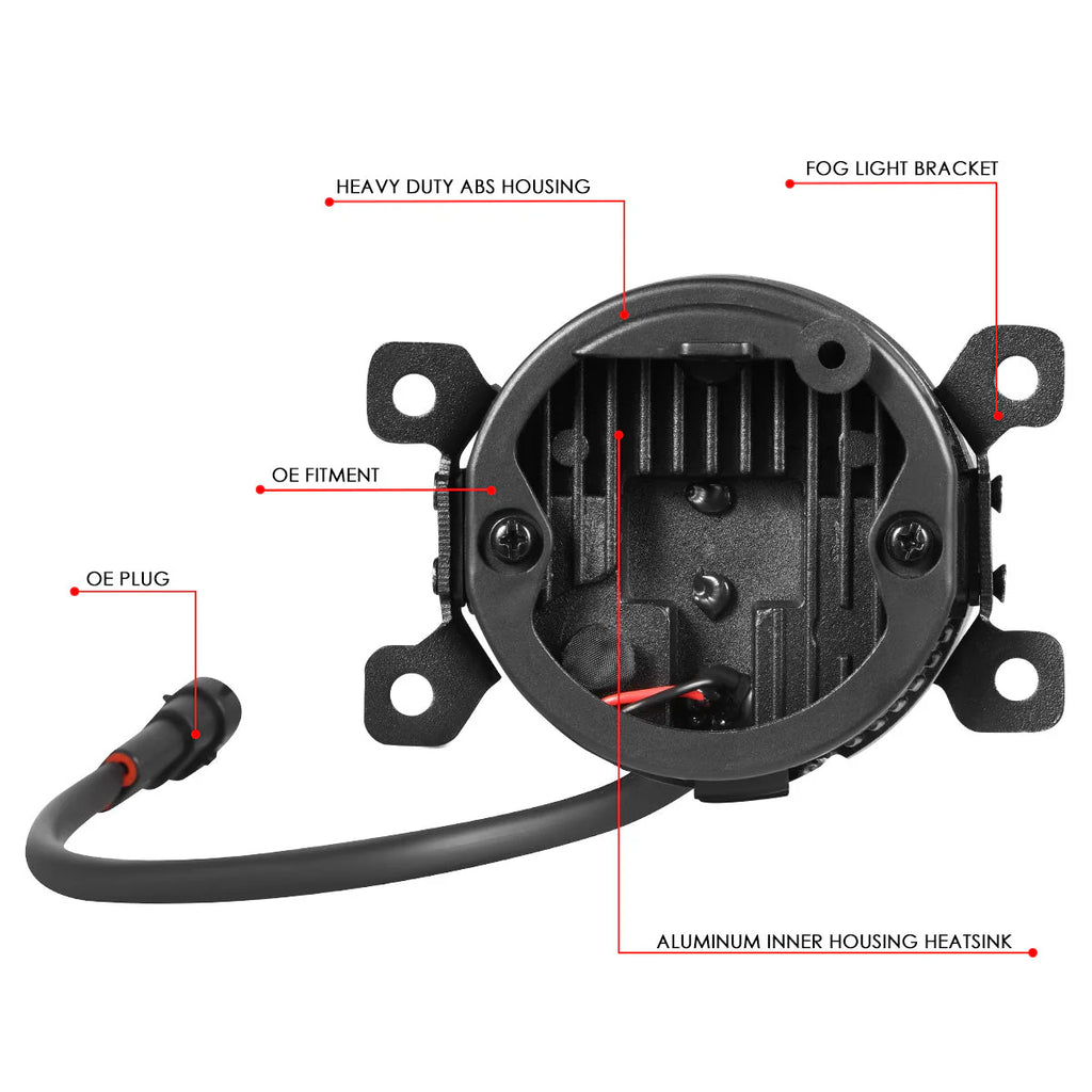 LED Projector Fog Lights w/ Wiring Harnesses 05-22 Ford Ranger, 12-14 Acura TL Honda CR-V