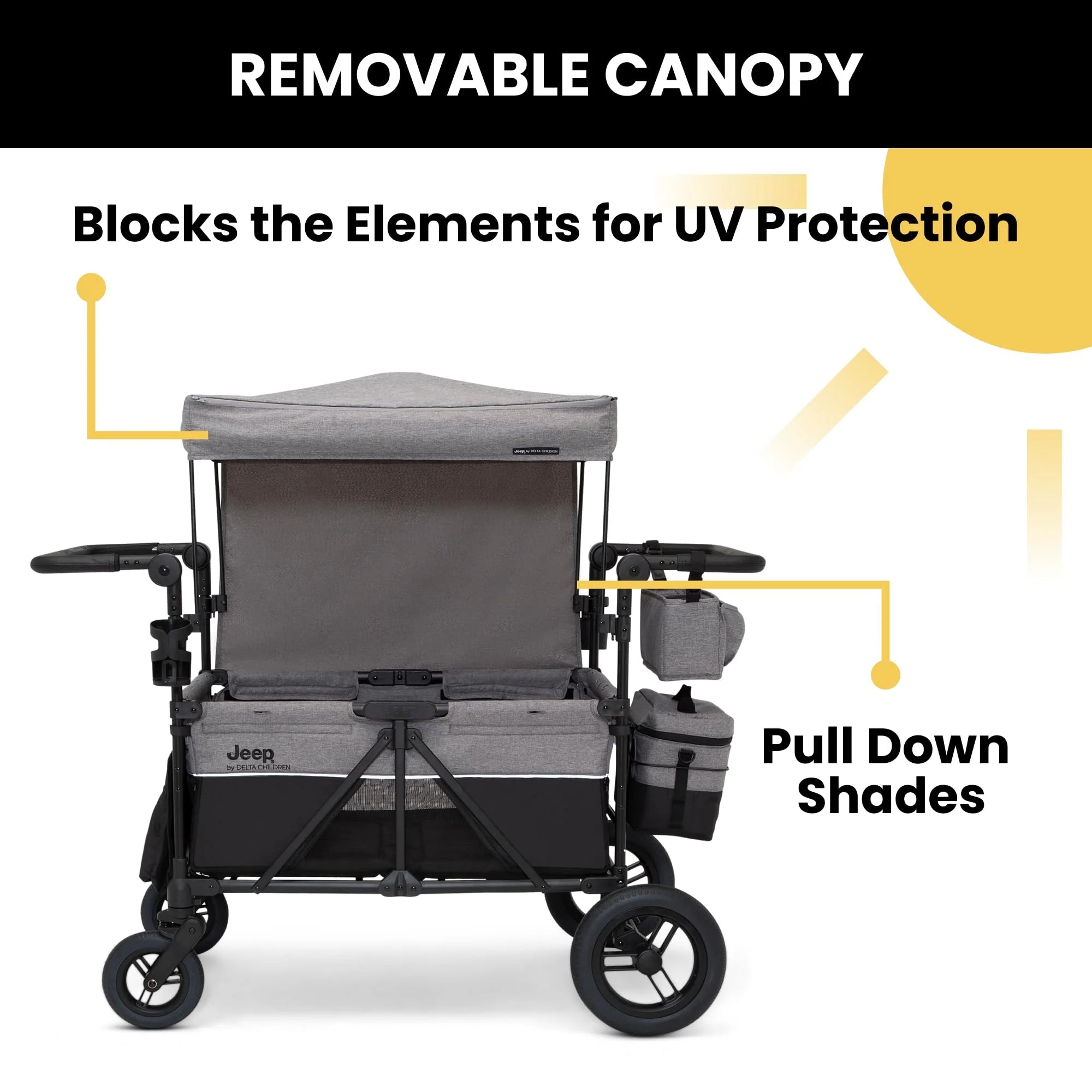 2026 Jeep Wrangler Deluxe 4 Seater Stroller Wagon by Delta Children