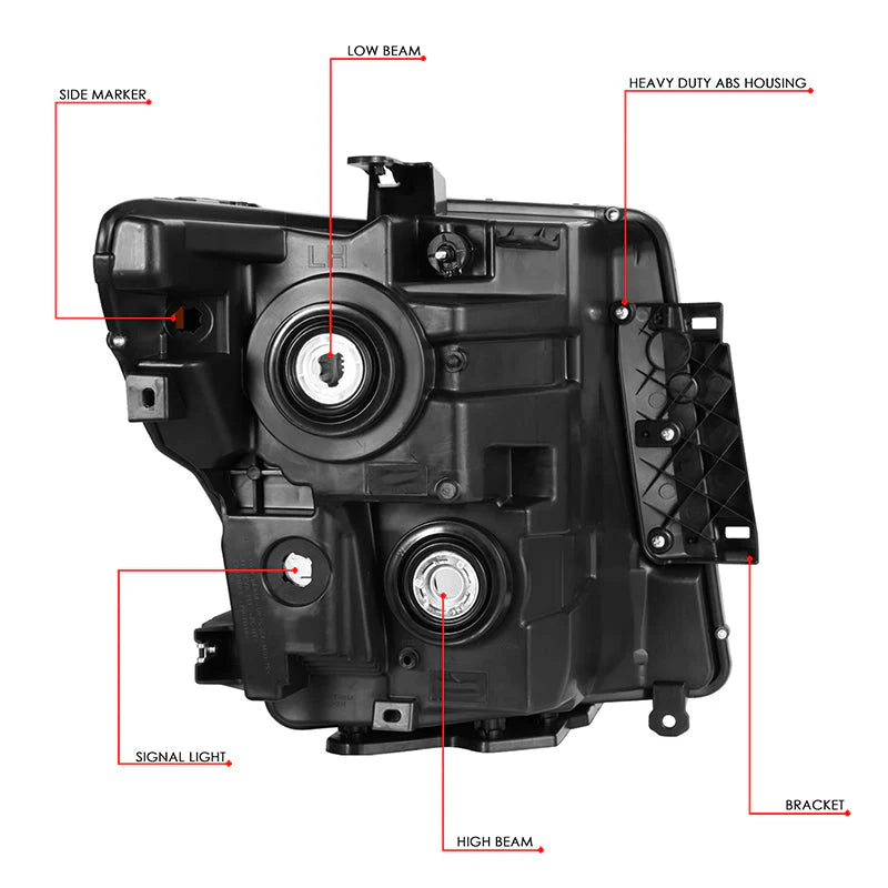 Factory Style Headlights 17-22 Nissan Titan, 16-22 XD
