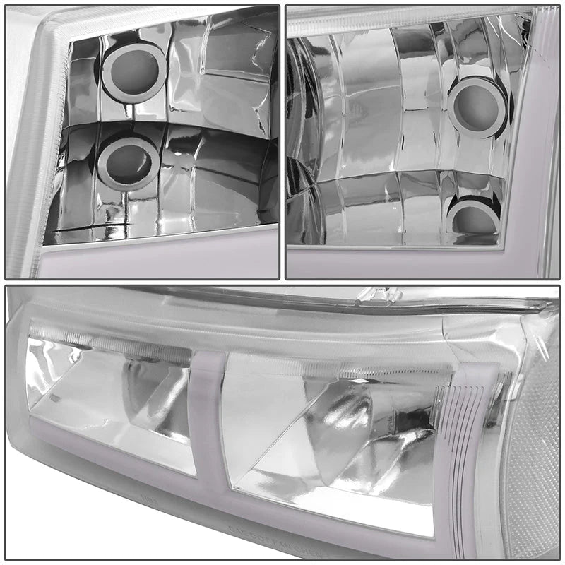 LED DRL Headlights 03-06 Chevy Avalanche Silverado 1500-3500 / HD