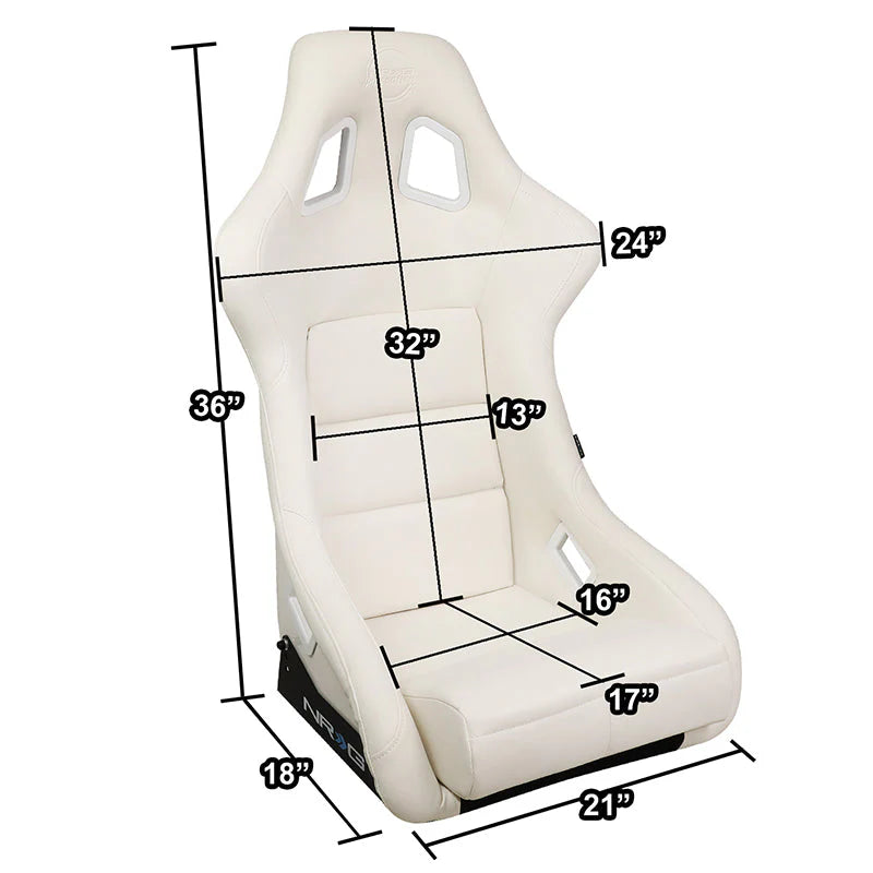 Large Size Fiberglass Fixed Back Bucket Racing Seat Universal