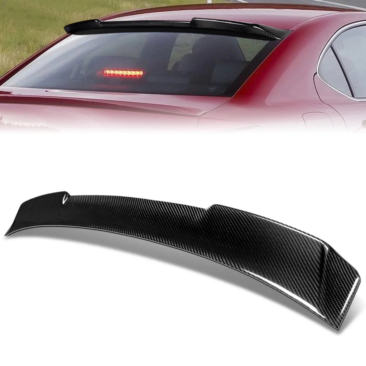06-13 Lexus IS250 IS350 Sedan Rear Window Roof Spoiler - Carbon Fiber
