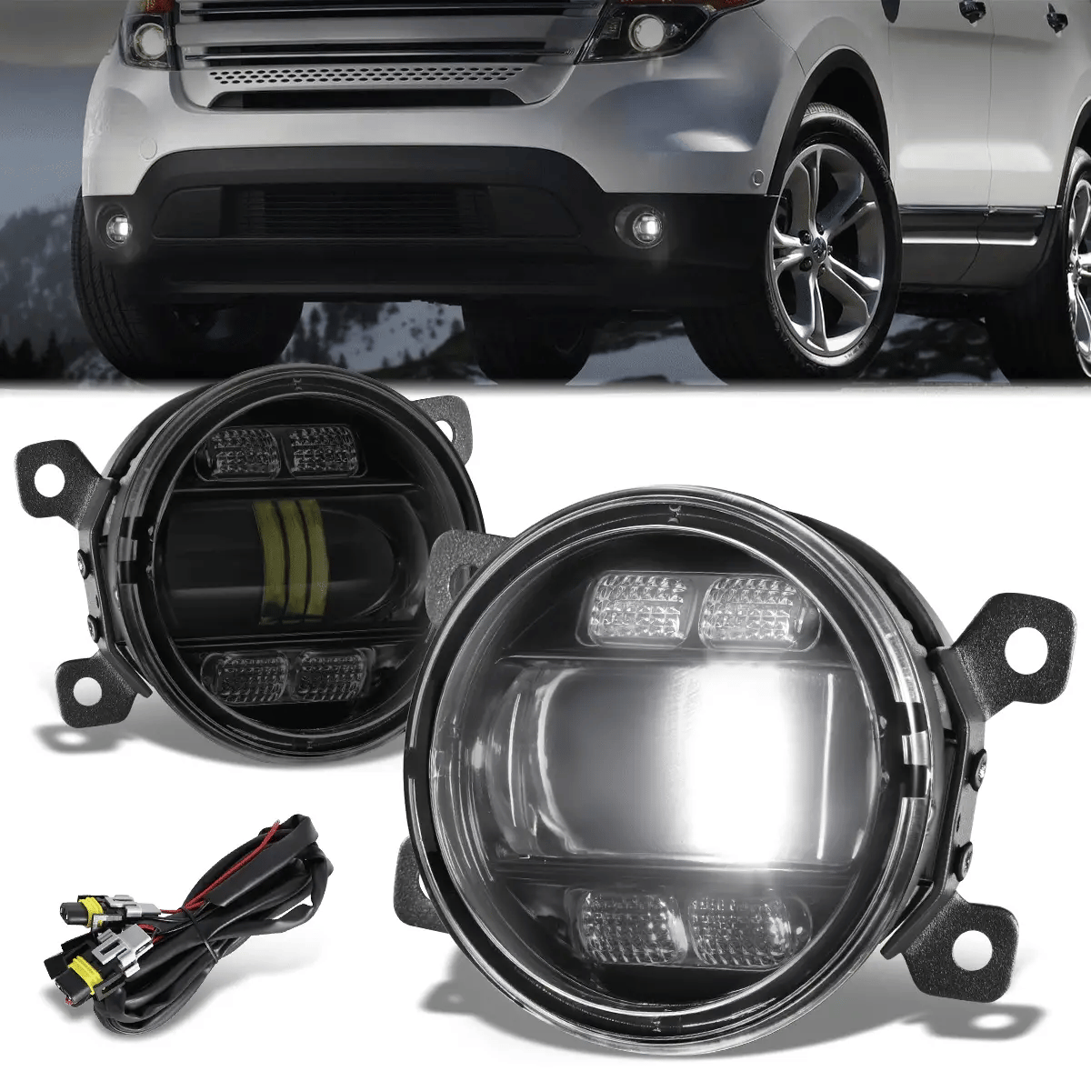 LED Projector Fog Lights w/ Wiring Harnesses 05-22 Ford Ranger, 12-14 Acura TL Honda CR-V