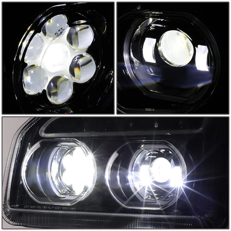 LED DRL Halo Sequential Projector Headlights 19-22 Kenworth T880