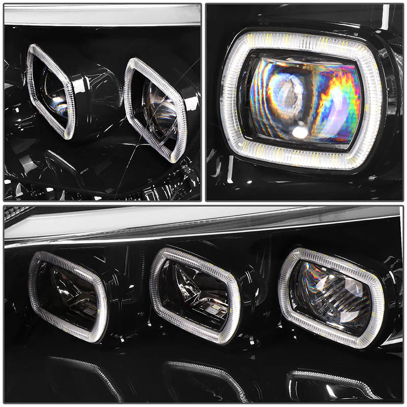 LED DRL Halo Sequential Projector Headlights 18-21 Freightliner Cascadia
