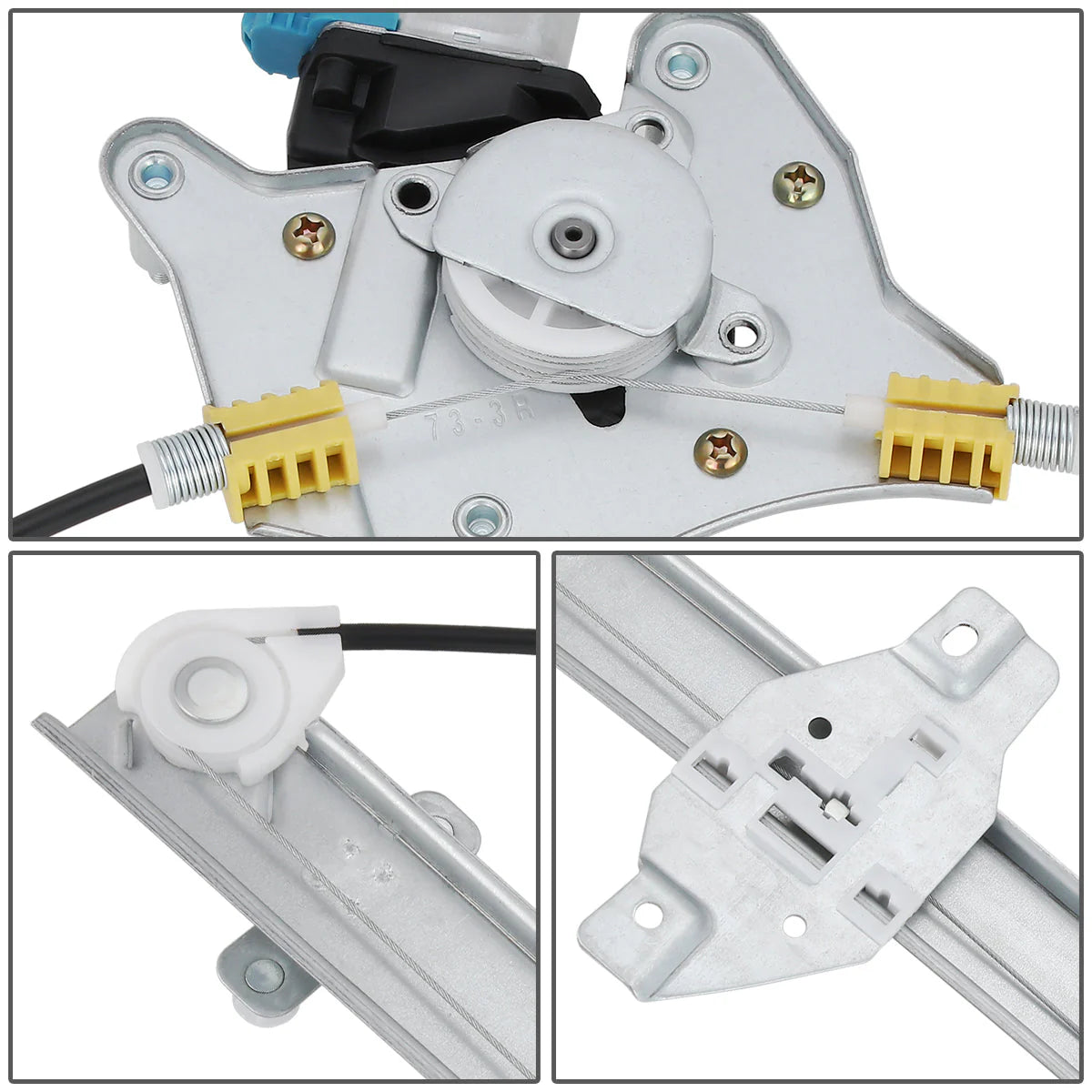 00-05 Hyundai Accent Power Window Regulator w/Motor - Rear Right Passenger Side