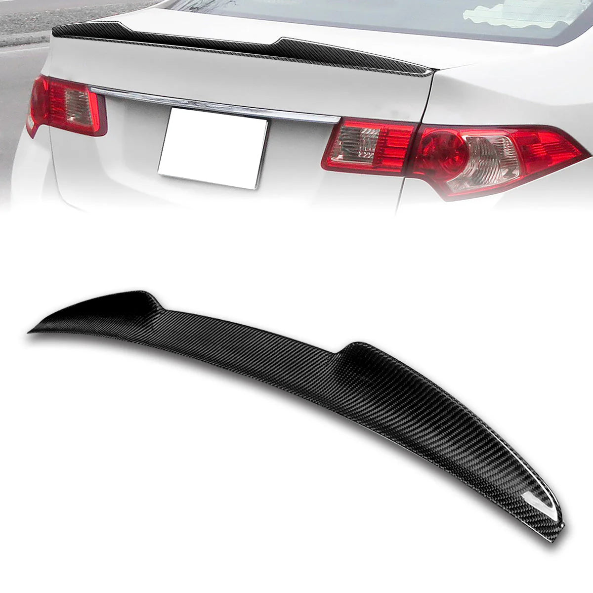 V-Style Carbon Fiber Rear Trunk Lid Spoiler 09-14 Acura TSX