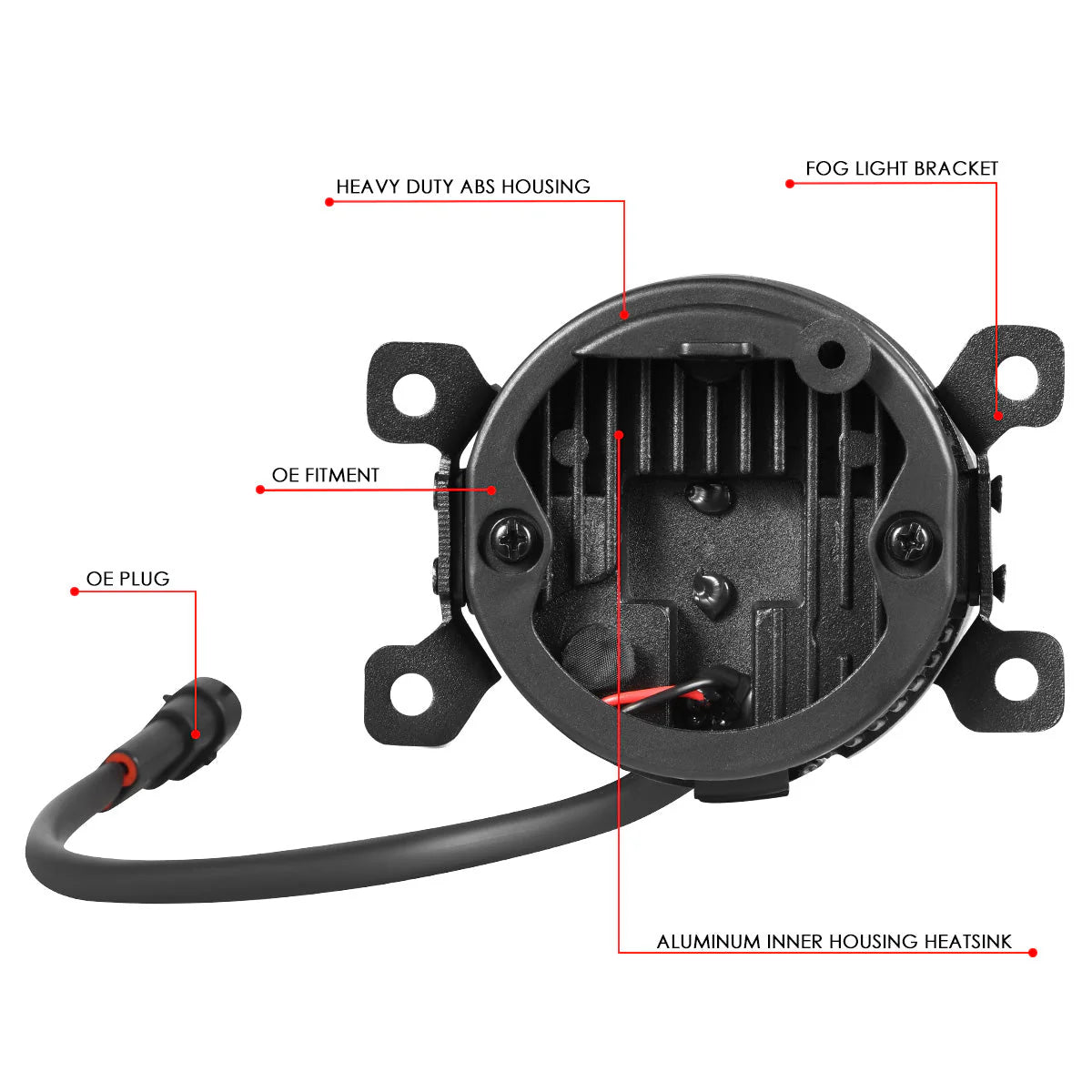 LED Projector Fog Lights w/ Wiring Harnesses 05-22 Ford Ranger, 12-14 Acura TL Honda CR-V