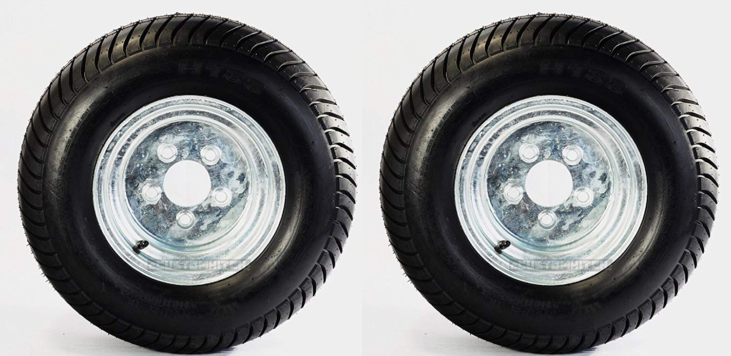 2026 2-Pack Trailer Tire On Rim 20.5X8-10 205/65-10 20.5X8.0-10 5 Lug E Galvanized