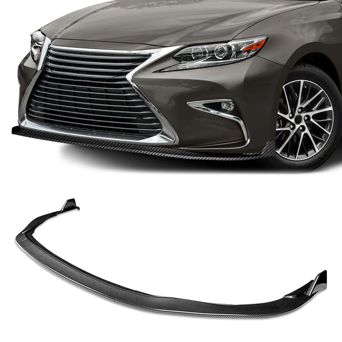 Sport Style Front Bumper Lip 16-18 Lexus ES300H ES350