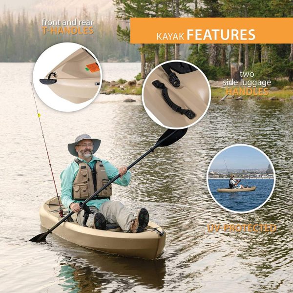 2026 Lifetime 90806 Tamarack Angler 100 Fishing Kayak C 2 Pack (Paddles Included)