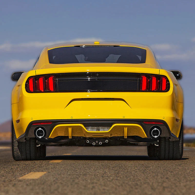 Axle-back Exhaust System w/4 in. OD Stainless Steel Muffler Tip 15-17 Ford Mustang 5.0L