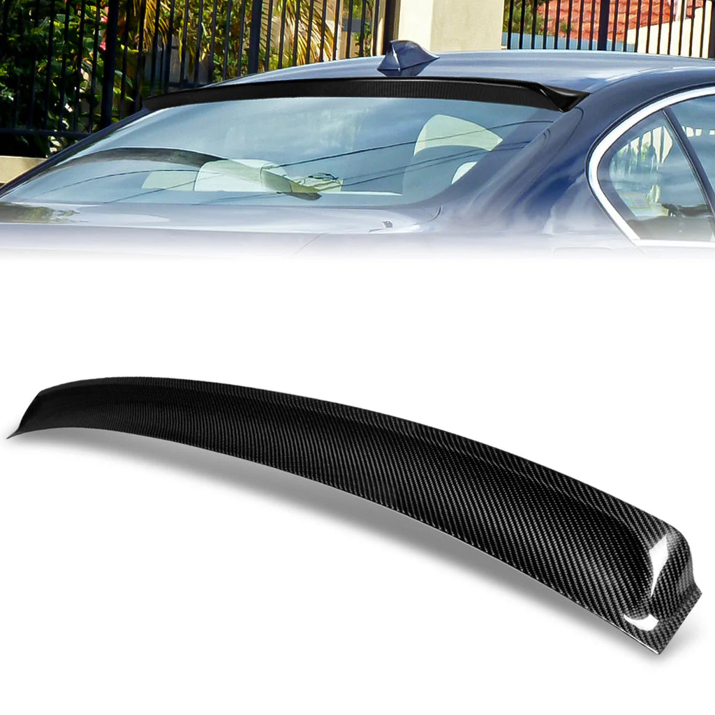 10-16 BMW M5 550i 535i 528i F10 Sedan Rear Window Windshield Roof Spoiler - Carbon Fiber