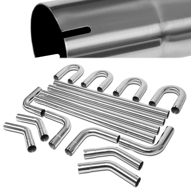 16Pcs 2.25 in. OD Custom Exhaust Tubing Mandrel Bend Straight U-Bend Pipes