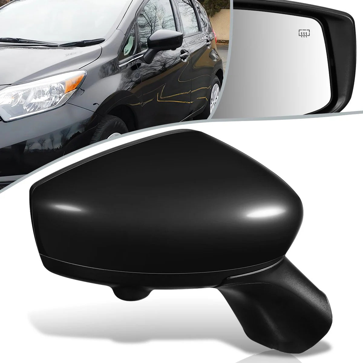 Powered Heated Side View Mirror (Right) 15-17 Nissan Versa