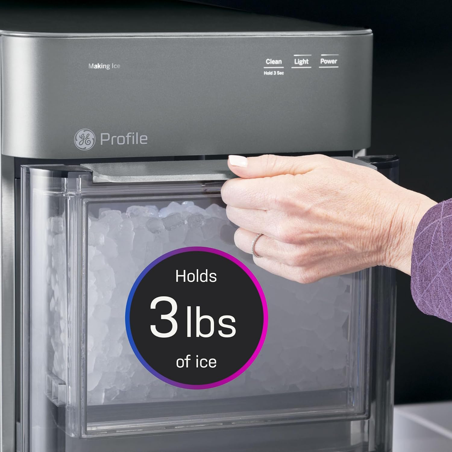 2026 GE Profile Opal 2.0 with 0.75 Gallon Tank, Chewable Crunchable Countertop Nugget Ice Maker, Scoop included, 38 lbs in 24 hours, Pellet Ice Machine with WiFi & Smart Connected, Stainless Steel