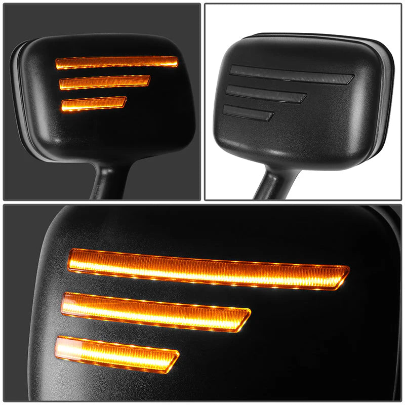 Performance Series Side Hood Mirrors (Black) 08-17 Freightliner Cascadia