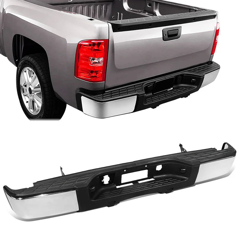 Rear Step Bumper W/o Rear Parking Sensors 07-13 Chevy/GMC Silverado Sierra 1500