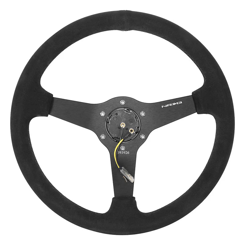 350mm 1 in. Deep Dish Suede Grip Steering Wheel Universal