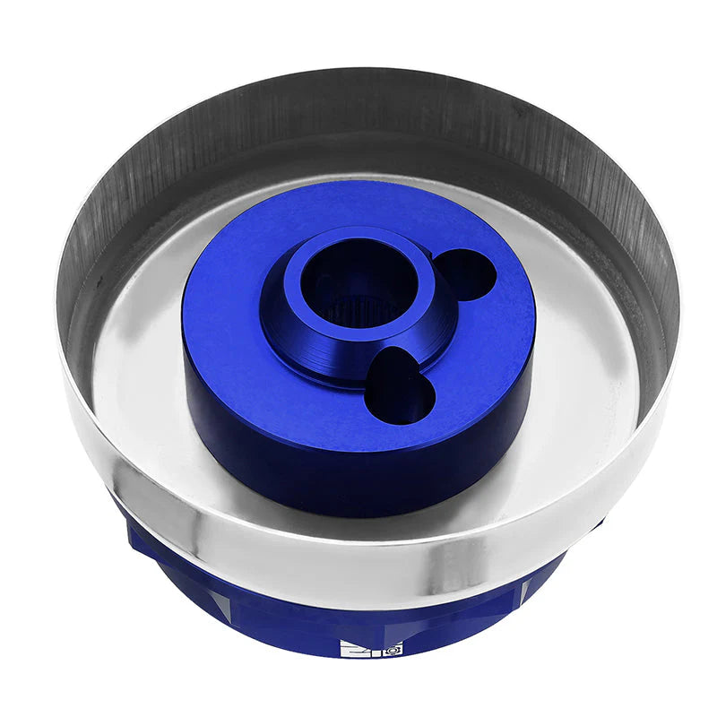 65-69 Ford Mustang 67-74 Bronco Aluminum Steering Wheel Hub Adapter - Blue