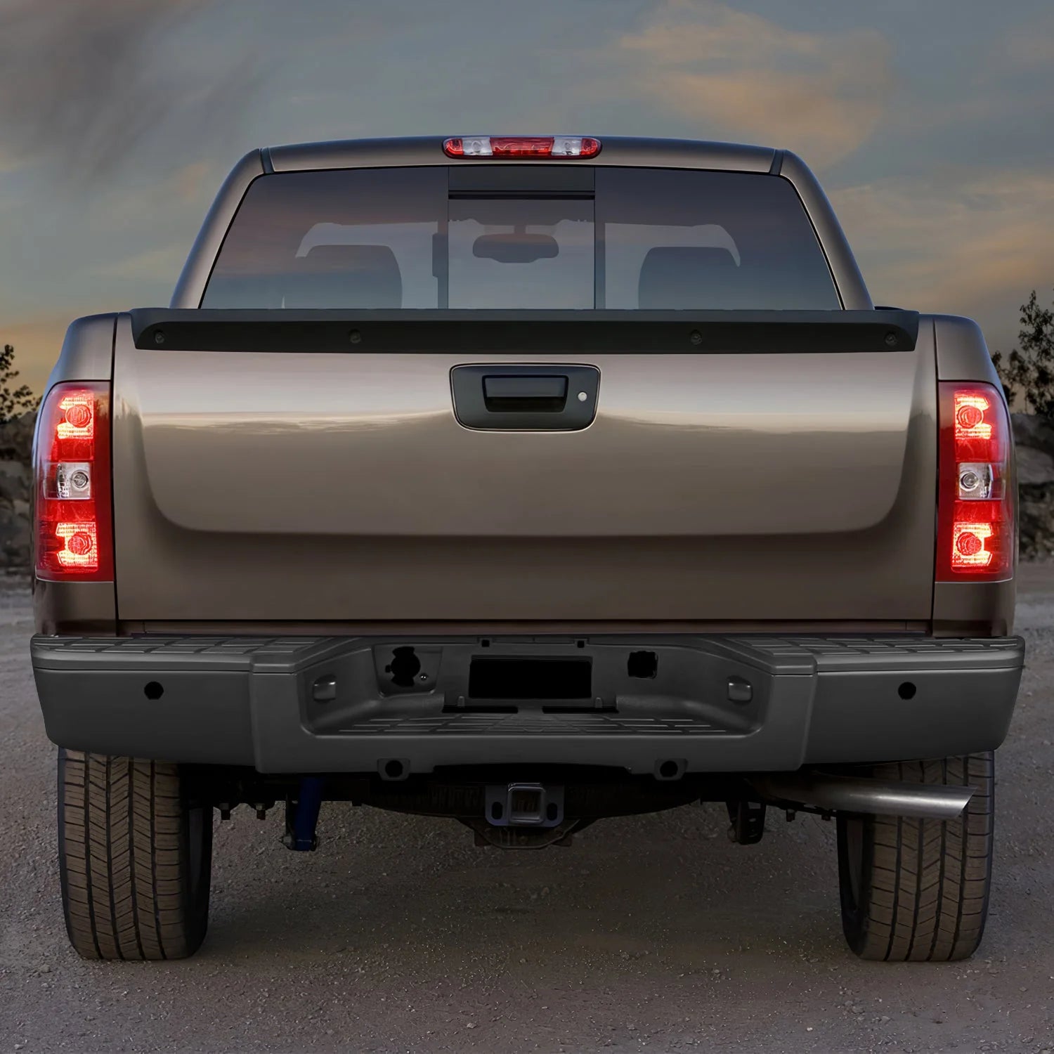 Rear Steel Bumper w/ Parking Sensor Holes 07-13 Chevy/GMC Silverado Sierra 1500
