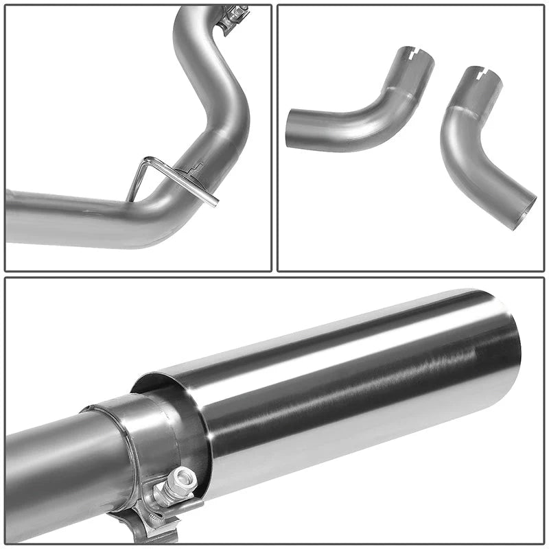 Cat-Back Exhaust w/3.5 in. OD Stainless Steel Muffler Tip 14-19 Chevy Silverado GMC Sierra 1500 LD Limited 4.3L 5.3L