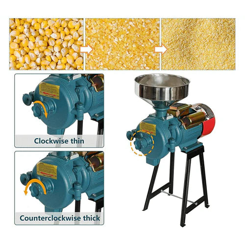 2026 3000W Commercial Electric Corn Wheat Grain Mill Grinder