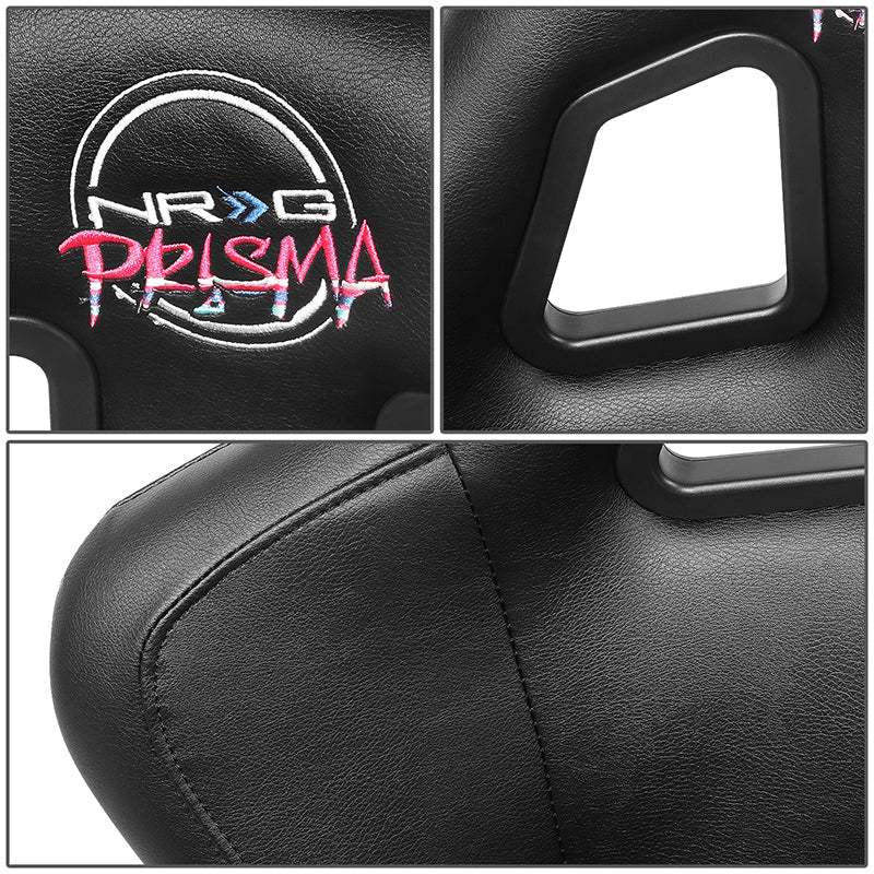 Prisma Vegan Vinyl Large Fixed Back Bucket Racing Seat Universal