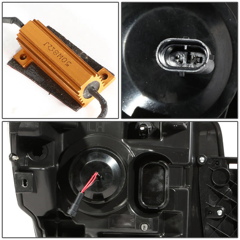 LED DRL Projector Headlights 17-22 Nissan Titan, 16-22 Titan XD