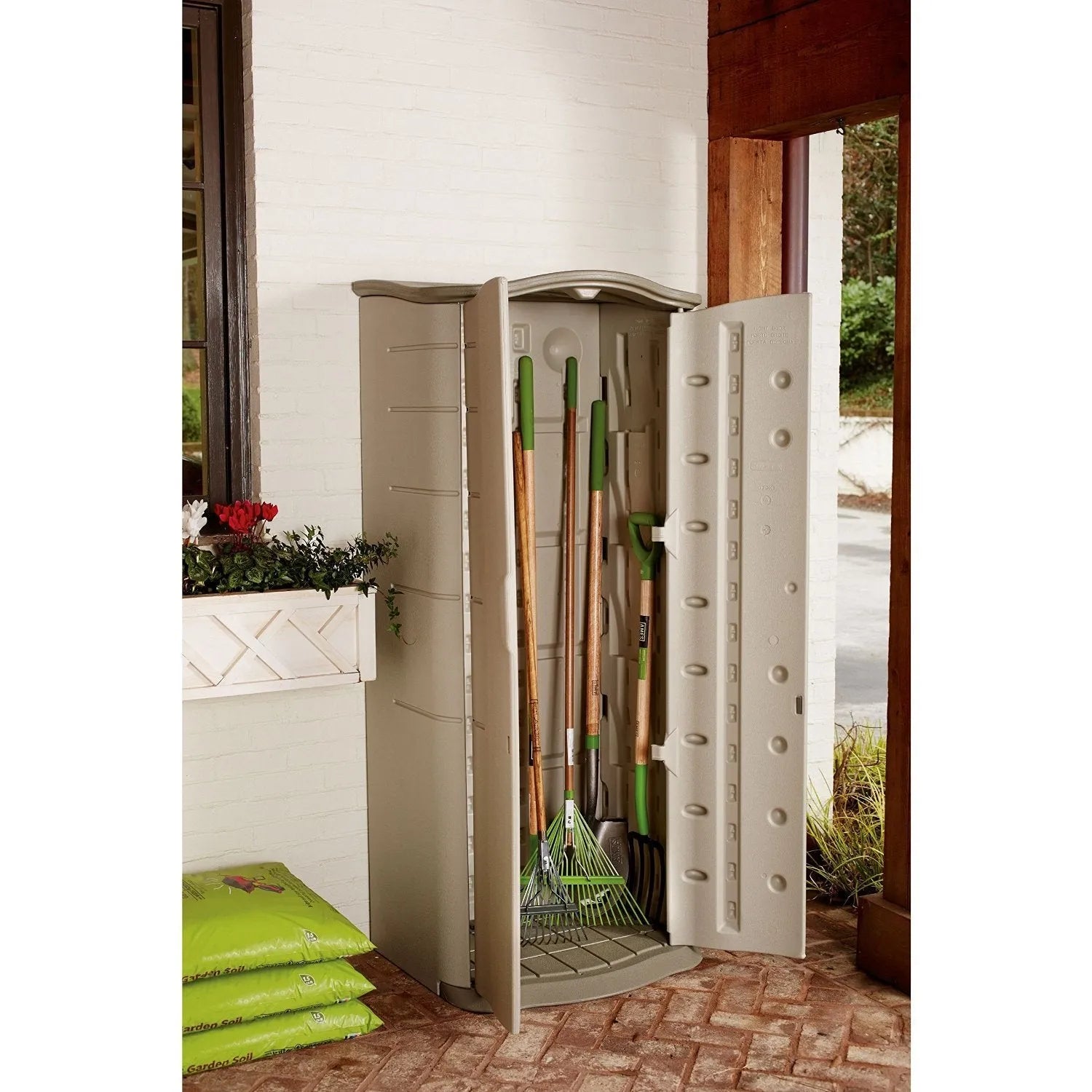 2026 Rubbermaid Vertical Resin Weather Resistant Outdoor Storage Shed
