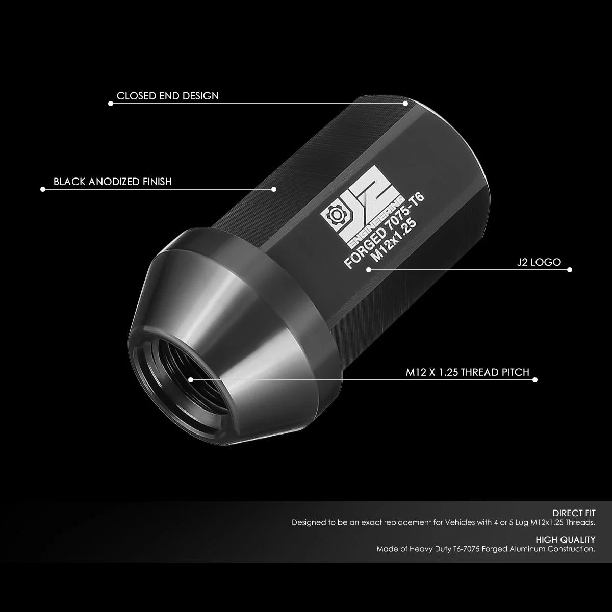 20 Pcs Aluminum Lug Nuts[A Variety of color options] Universal