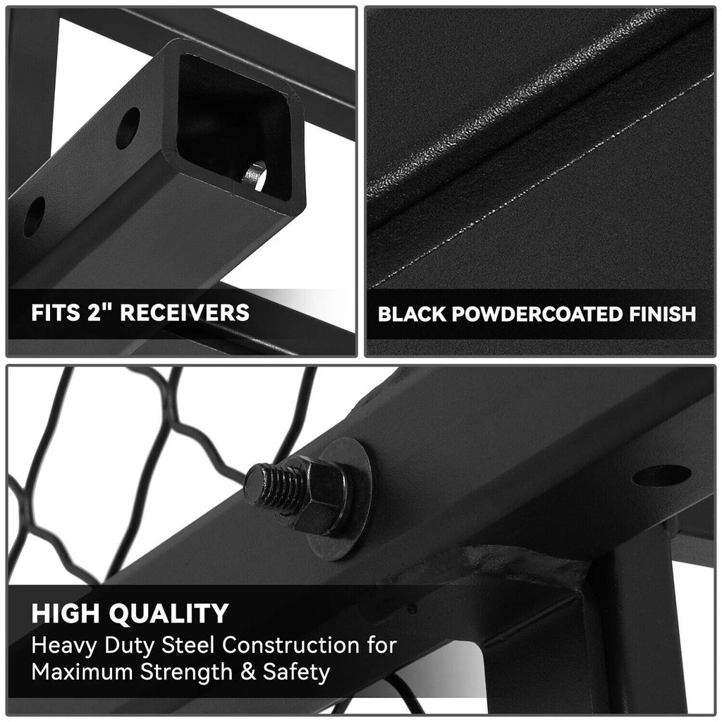 2 in. Tow Receiver Hitch Cargo Carrier Basket w/ Pin & Clip Fits Vehicles with 2 in. Tow Receive