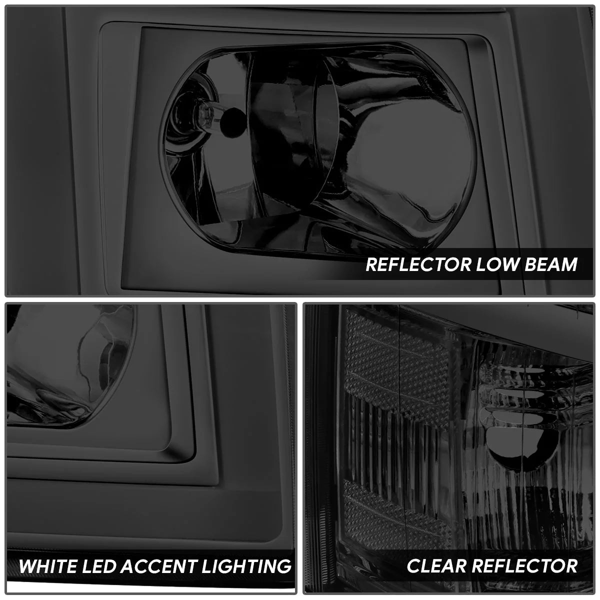 LED DRL Headlights 07-13 Chevy 1500 2500HD 3500