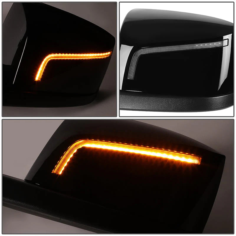 Performance Series Side Hood Mirrors (Black) 04-18 Volvo VN Series