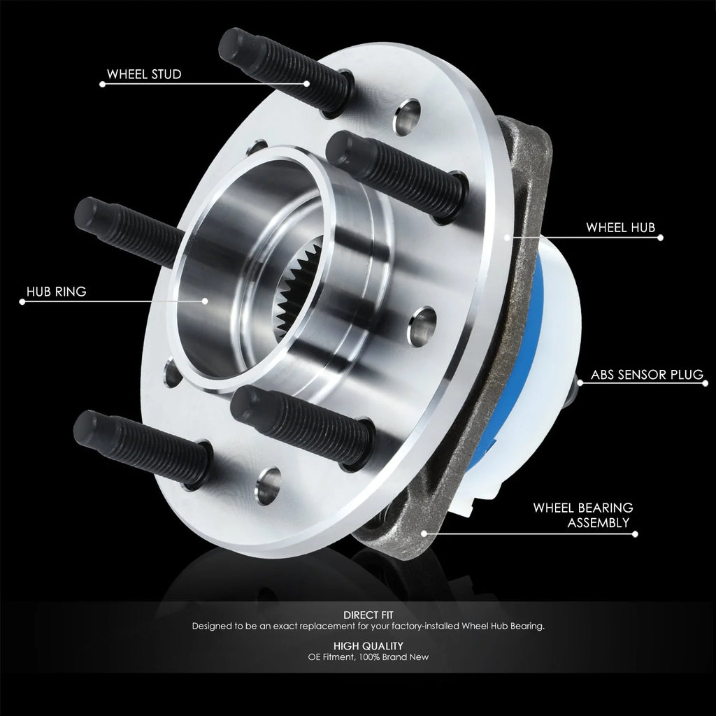 Front Left or Right Side Wheel Bearing & Hub Assembly 97-05 Chevy Malibu, Oldsmobile Cutlass, Pontiac Grand Am