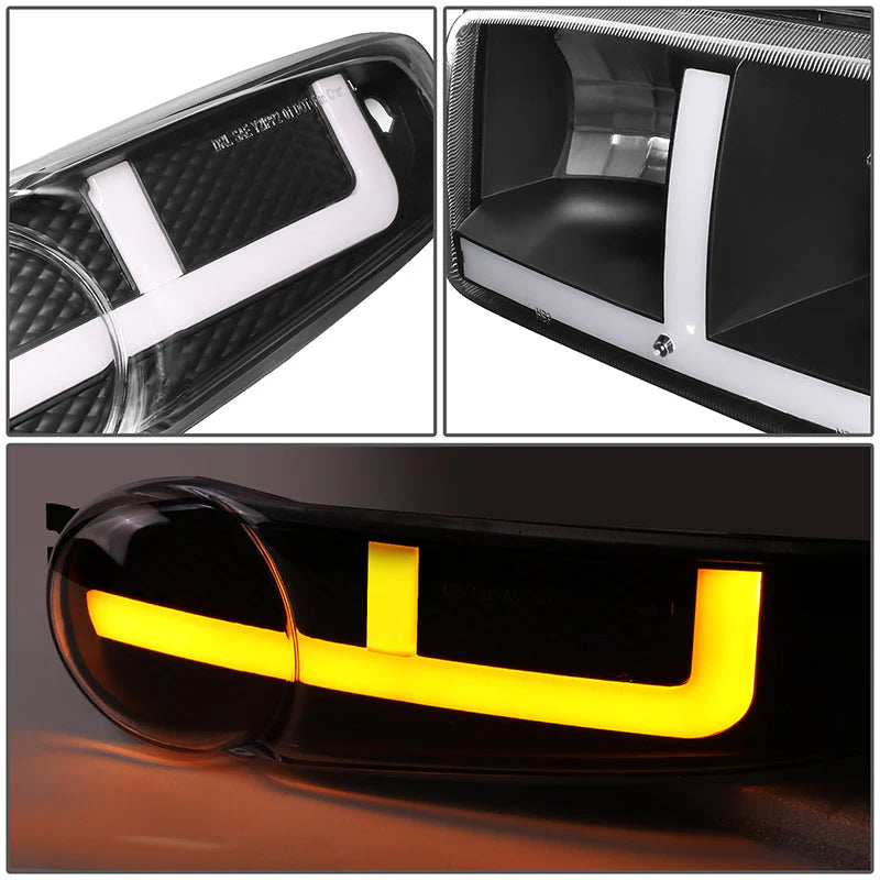 LED DRL Switchback Headlights 01-06 GMC Yukon Sierra 1500 Denali