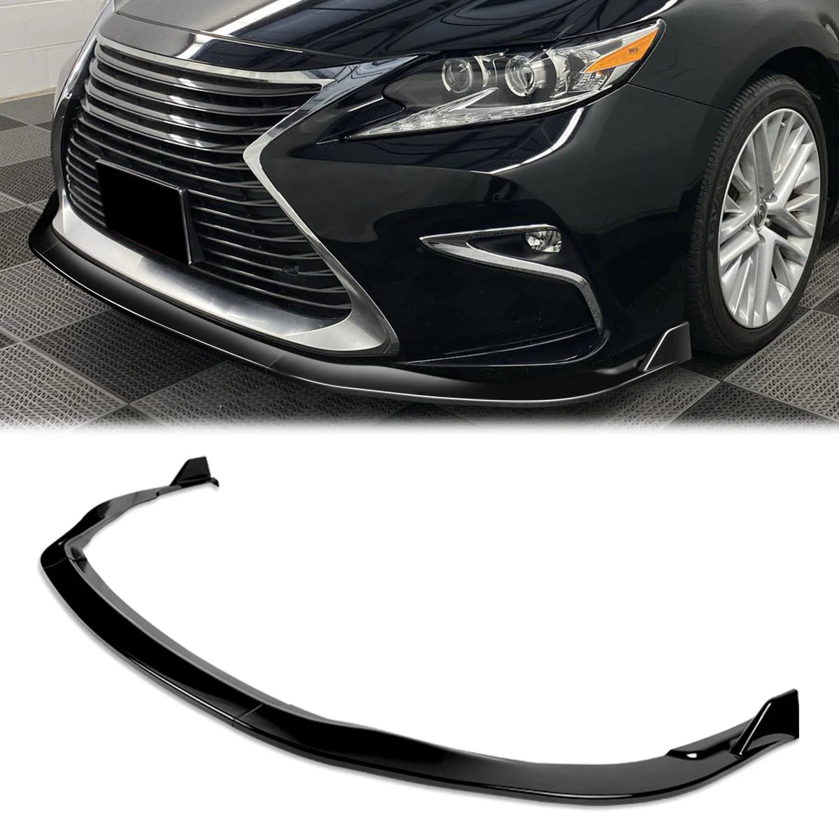 Sport Style Front Bumper Lip 16-18 Lexus ES300H ES350