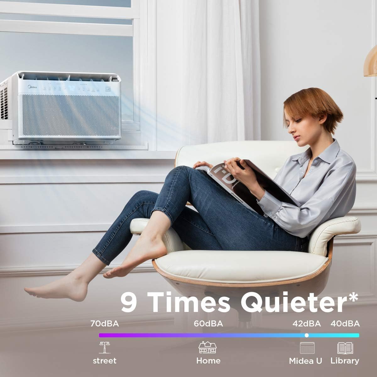 2026 U-Shaped Inverter Window Air Conditioner 12,000BTU with Open Window Flexibility, Robust Installation,Extreme Quiet, 35% Energy Saving, Smart Control, Alexa, Remote, Bracket Included (Renewed)
