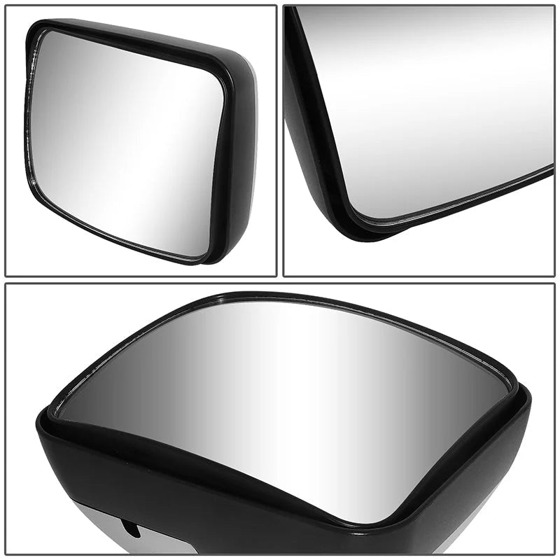 Performance Series Side Hood Mirrors (Black) 05-21 Hino 145, 238, 268, 338, 358, L6, XL7